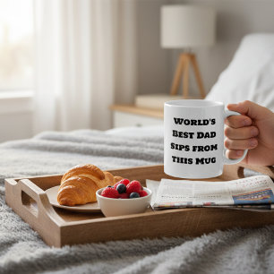 Mug Meilleur Papa du Monde - Fête des Pères drôle