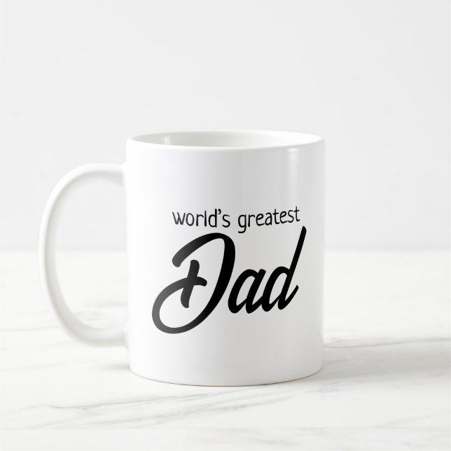 Mug Meilleur papa du monde - No 1, cadeau de Fête des  (Gauche)