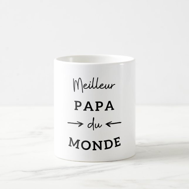 Mug Meilleur papa du monde (noir) (Centre)