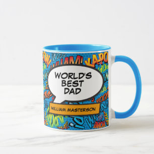 Mug Meilleur Papa du Monde, Papa, Bande Dessinée de Pè