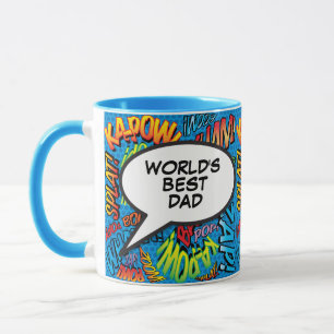 Mug Meilleur Papa du Monde, Papa, Livre de Bande Dessi