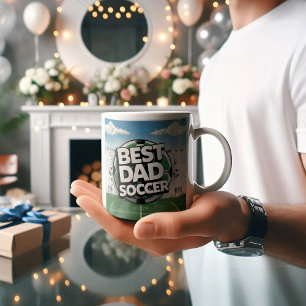 Mug Meilleur papa graffiti de football fête des pères 