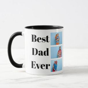 Mug Meilleur papa jamais 3 Cadeau de collage photo pou