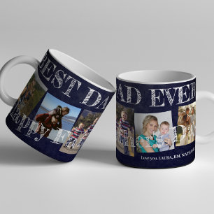 Mug Meilleur papa jamais 5 photo collage Fête des père