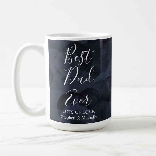 Mug Meilleur papa jamais Black Charcoal Fête des pères (Gauche)