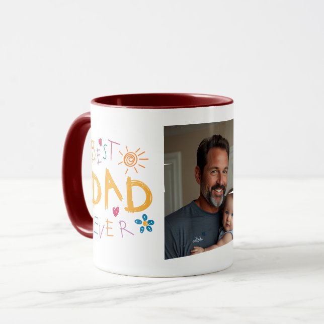 Mug Meilleur papa jamais - Cadeau de Fête des pères pa (Devant gauche)