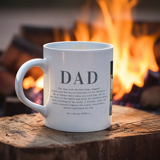 Mug Meilleur papa jamais | Collage de trois photos (Créateur téléchargé)