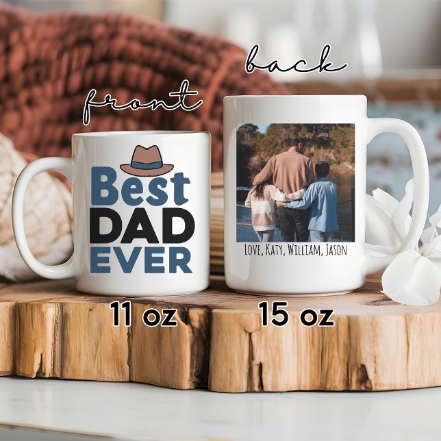 Mug Meilleur papa Jamais Custom Photo Mug, Cadeau de f (custom photo mug, personalized photo mug, Father’s Day mug, gift for dad, grandpa mug, dad mug )