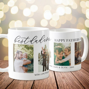Mug Meilleur papa jamais Fête des pères 4 Photo Collag