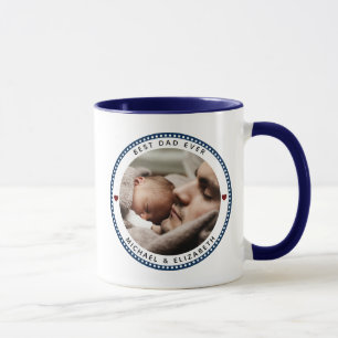 Mug Meilleur papa jamais Fête des pères Deux photos Co