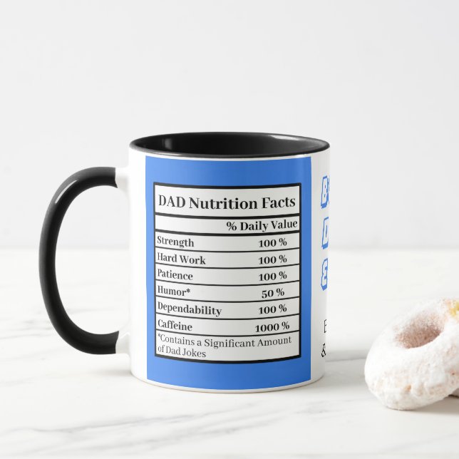 Mug Meilleur papa jamais | Fête des pères Funny Attrib (Avec donut)