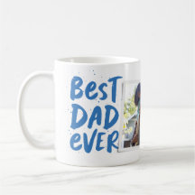 Meilleur papa jamais Fête des pères photo bleu mod