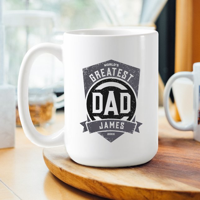 Mug Meilleur papa jamais moderne cadeau Fête des pères (Créateur téléchargé)