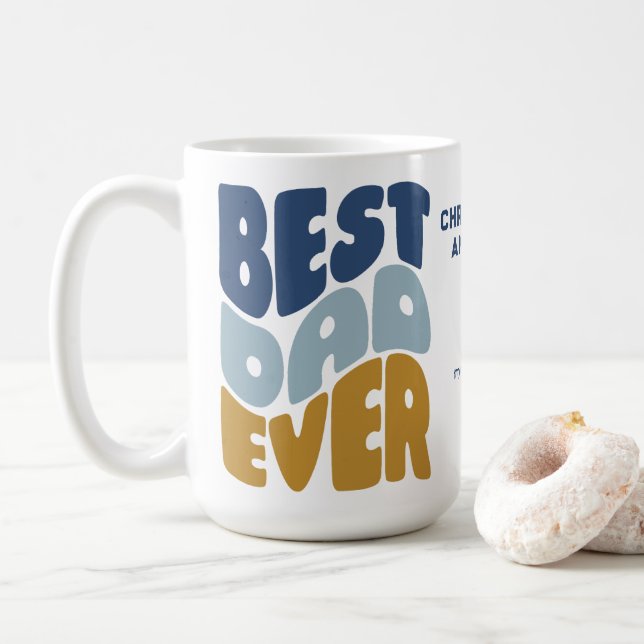 Mug Meilleur papa jamais personnalisé (Avec donut)