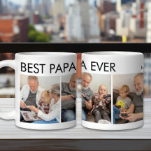 Meilleur Papa Jamais Personnalisé Photo Familiale 