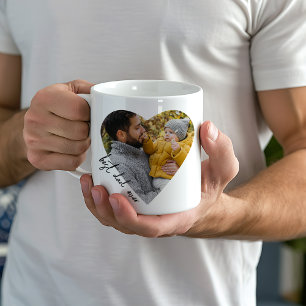 Mug Meilleur Papa Jamais Photo Coeur En Forme De Fête