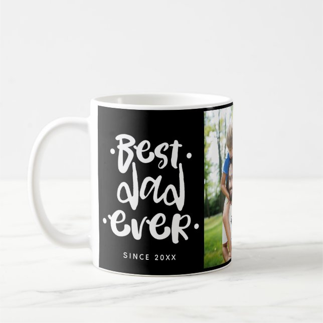 Mug Meilleur papa Jamais Photo Collage Fête des pères  (Gauche)