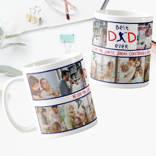 Mug Meilleur papa Jamais Photo Collage Fête des pères