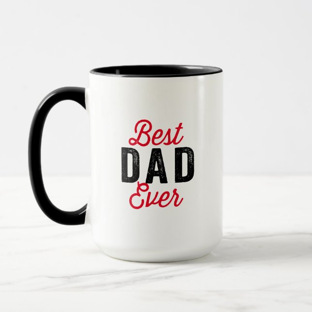 Mug Meilleur papa jamais photo moderne Fête des pères  (Gauche)