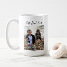 Mug Meilleur papa jamais photo personnalisée Calligrap
