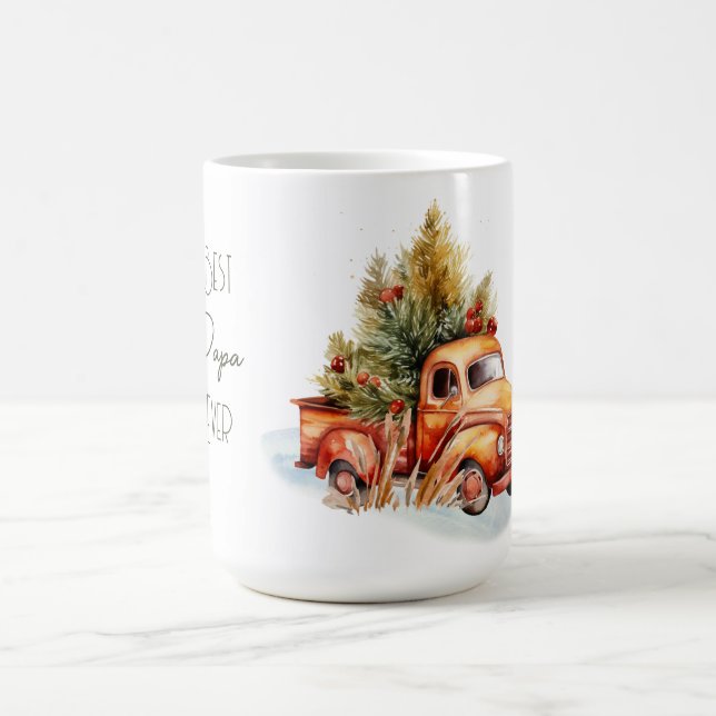 Mug Meilleur Papa Jamais Rétro Camion Avec Arbre De No (Centre)