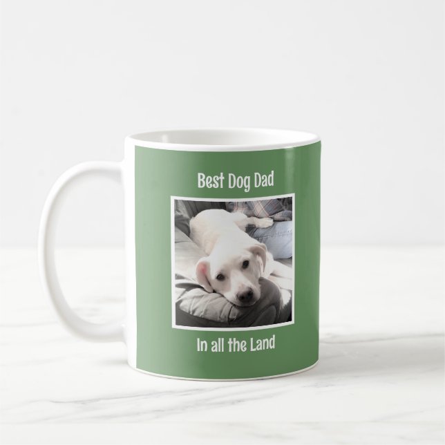 Mug Meilleur papa mignon Chien Chien blanc Chien Sage  (Gauche)