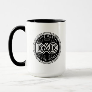 Mug Meilleur Papa Moderne Noir Et Blanc Fête Des Pères