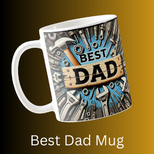 Mug Meilleur papa Outils Fête des pères Cadeau d'anniv