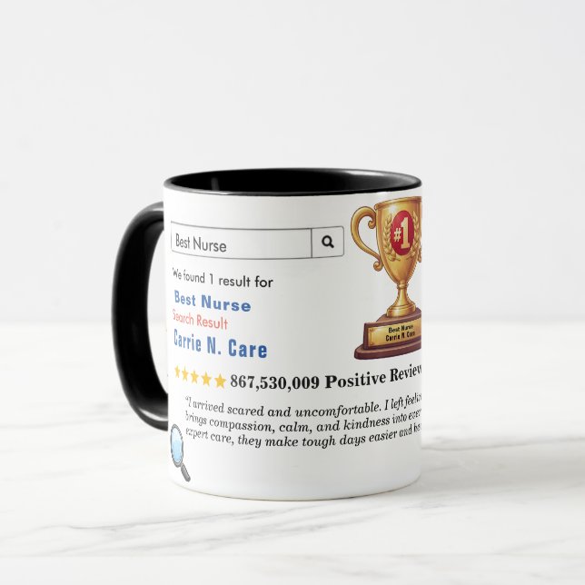 Mug Meilleur papa personnalisé drôle (Devant gauche)