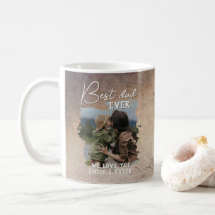 Mug Meilleur Papa Rustique Photo de Famille Fête des P