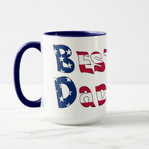 Mug Meilleur Papa USA Drapeau