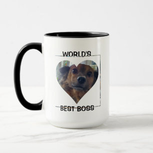 Mug Meilleur patron du monde Drôle photo et nom du c