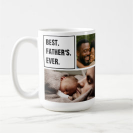 Mug Meilleur Père du Monde Collage de Photos et Texte 