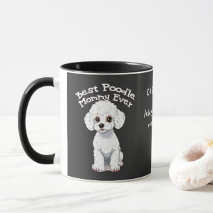 Mug Meilleur Poodle Maman Ever, poule maman coutume