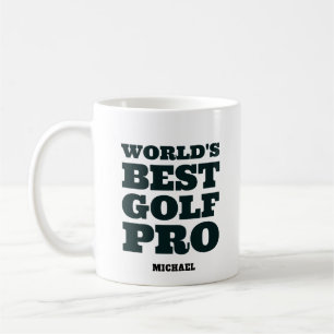 Mug Meilleur Pro de Golf au Monde Nom Personnalisé