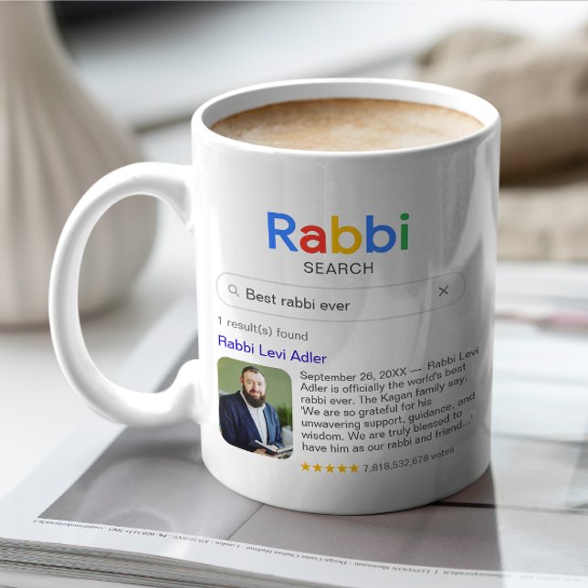Mug Meilleur Rabbi Jamais Recherche Résultat Photo & M (Créateur téléchargé)