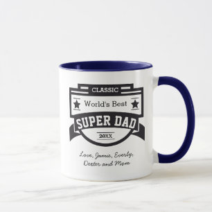 Mug Meilleur SUPER Papa du monde personnalisé