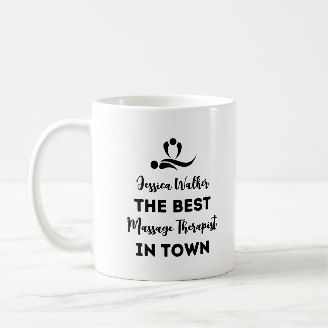 Mug Meilleur Thérapeute De Massage En Ville (Gauche)