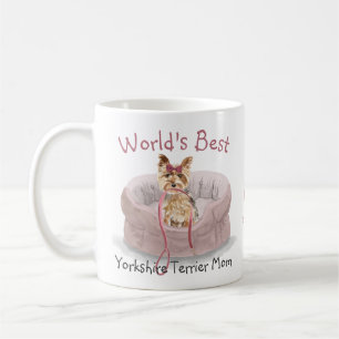 Mug Meilleur Yorkshire Terrier Maman Aquarelle Nom