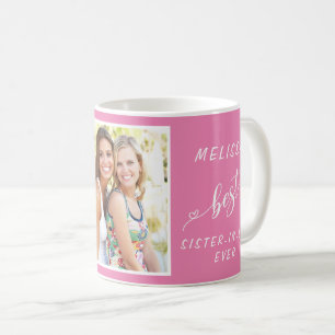 Mug Meilleure belle-soeur jamais photo rose personnali