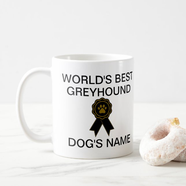 Mug Meilleure conception Greyhound sur mesure (Avec donut)