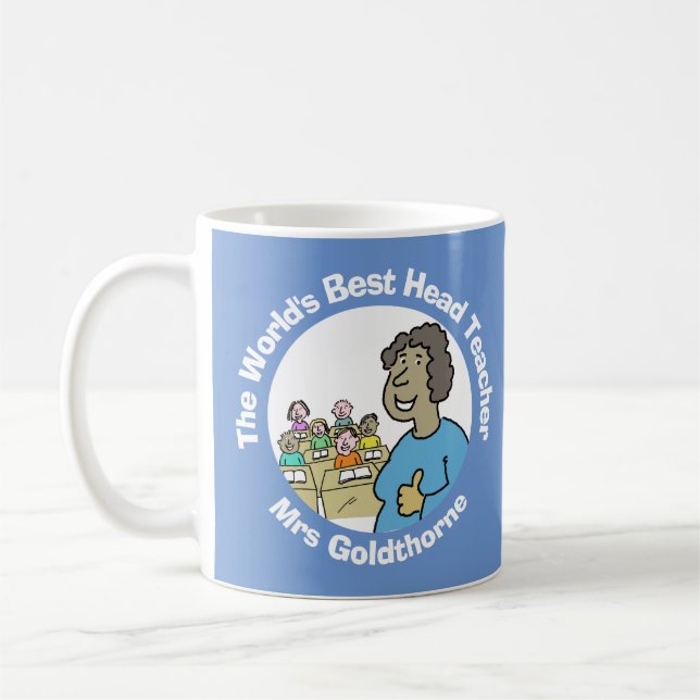 Mug Meilleure enseignante en chef féminine au monde (Gauche)
