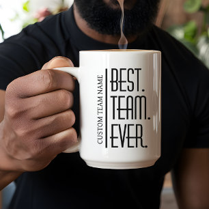 Mug Meilleure équipe Jamais muet, personnalisée appréc