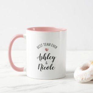 Mug MEILLEURE ÉQUIPE JAMAIS Texte personnalisé Coworke