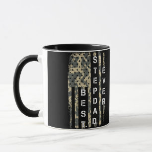 Mug Meilleure ÉTAPE PÈRE Jamais Vintage Drapeau Camo F