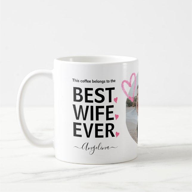 Mug Meilleure Femme Jamais Photo Personnalisée Amusant (Gauche)