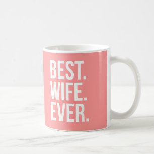Mug Meilleure femme jamais un texte blanc moderne en r
