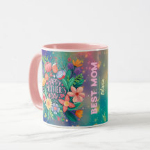 Meilleure Fête de la Mère cadeau personnalisé nom 