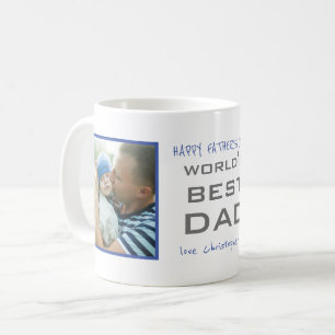 Mug Meilleure Fête des pères papa de Monde 2 Photo per