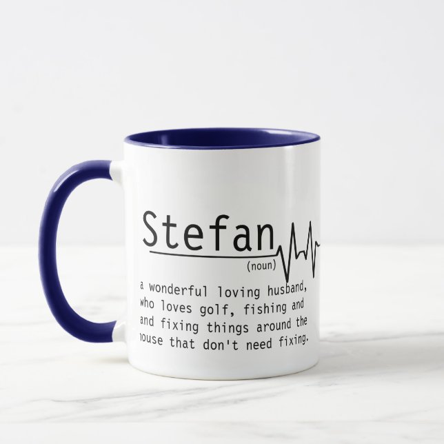 Mug Meilleure Fête des pères personnalisée Mari bébé p (Gauche)